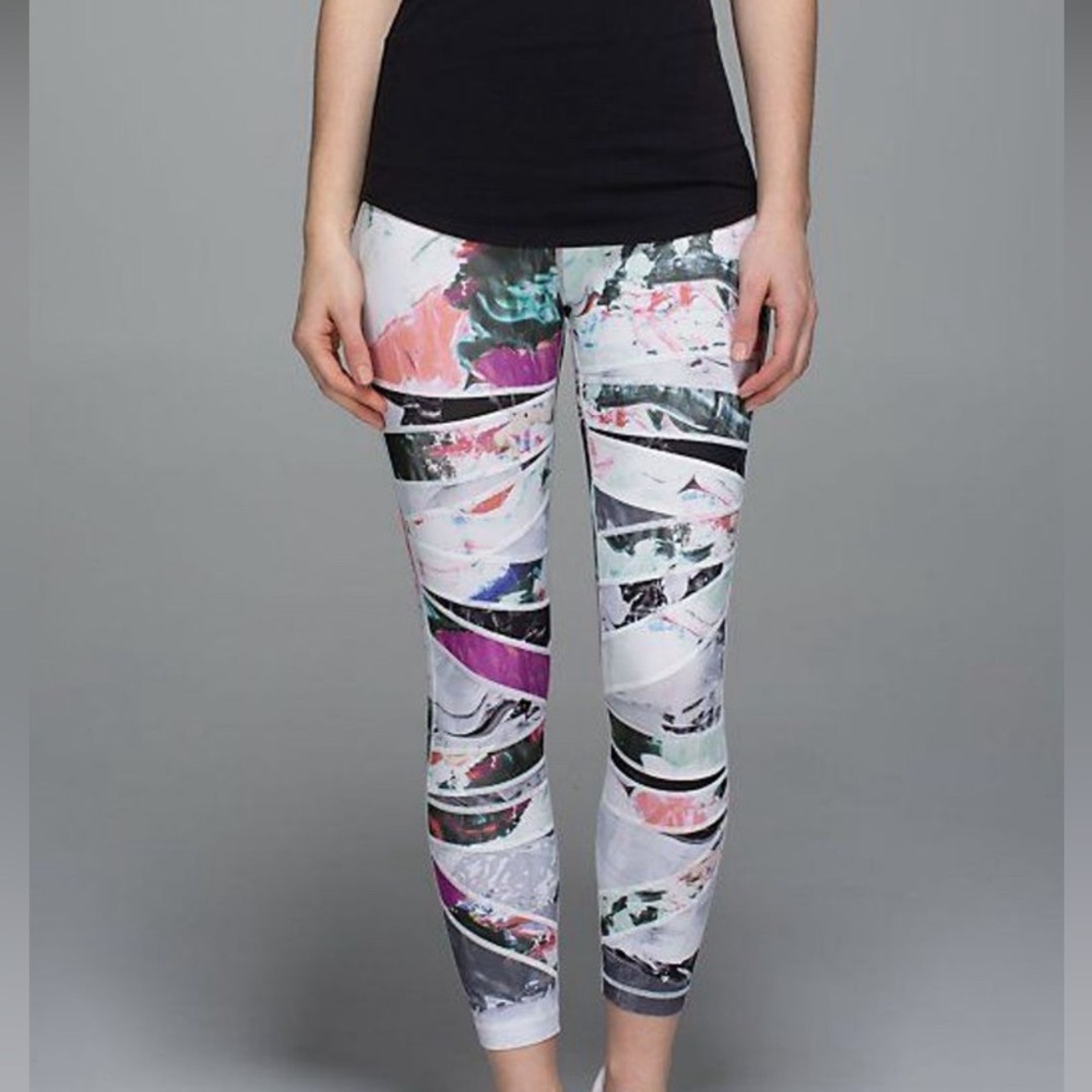 LULULEMON‎ High Times  Pant Pigment Wave Multi Leggings Full on Lion size 4